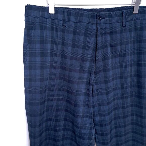 Nike Golf Tour Dri-Fit Men's Black Plaid Polyester Pants Size 38x32 Nikegolf 38 - Picture 1 of 11